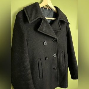 Vintage Military Navy Pea Coat size small